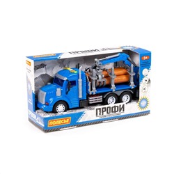 323252 Полесье "Профи", автомобиль-лесовоз инерционный (со светом и звуком) (синий) (в коробке)