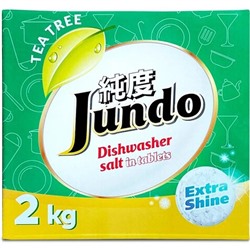 Соль для посудомоечных машин JUNDO Tea Tree Oil, таблетированная, 2 кг