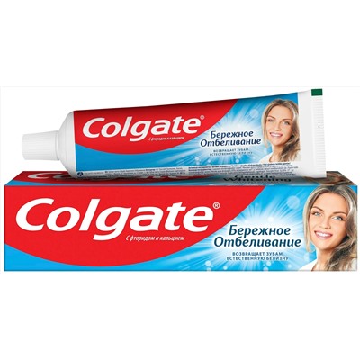 Colgate Зубная паста "Бережное отбеливание" с фторидом и кальцием 50мл