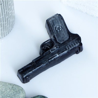 Фигурное мыло "Пистолет" чёрный 65 г