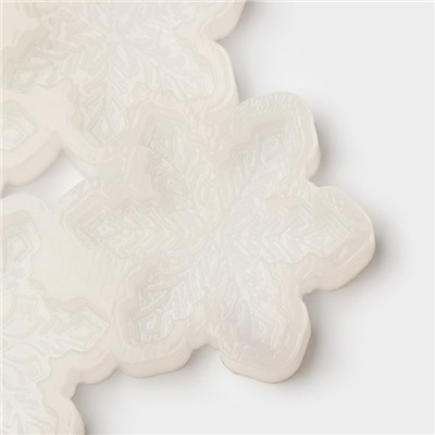 Силиконовый молд для леденцов и шоколада «Снежинки», 17×10×0,8 см, d=5 см, d=4,5 см, цвет прозрачный