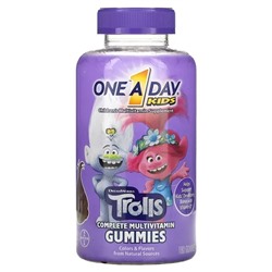 One-A-Day, Комплекс мультивитаминов для детей, тролли, 180 жевательных таблеток