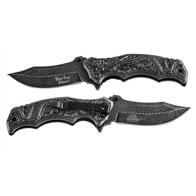 Дизайнерский нож Dark Side Blades Spring Assisted DS-A058 Black (США) (Шикарный американский нож Limited Edition. Полный эксклюзив в нашем магазине!) №1100 *