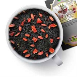 Чай черный "С ягодой Годжи" (1 сорт) Черный среднелистовой чай с ягодой годжи, кусочками клубники, с ароматом клубники и сливок. 1547