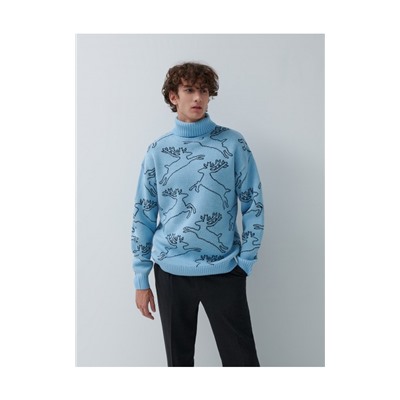 Теплый свитер с оленями