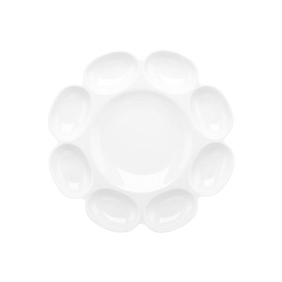 Тарелка Айсберг для фаршированных яиц на подставке Фарфор