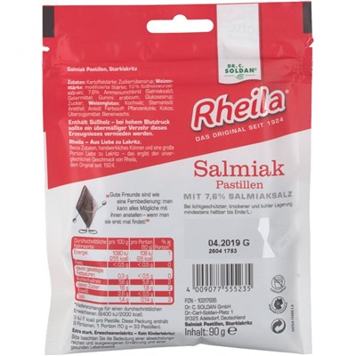 Rheila (Рхайла) Salmiak-Pastillen mit Zucker 90 г