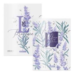 Набор папок-уголоков 4шт А4 160мкм Lavender, прозрачные, с рисунком (цена за набор)