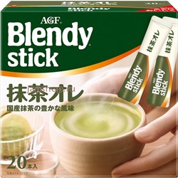 AGF Blendy Stick Чай зелёный с молоком и сахаром, 21х10 гр(4901111847521)