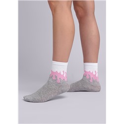 Носки для девочки CLE С1350 16-18,18-20 меланж серый