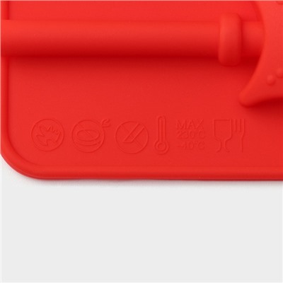 Форма силиконовая для леденцов Доляна «Звездочёт», 9,5×24×1 см, 6 ячеек (4,2×3,8 см), с палочками, цвет МИКС