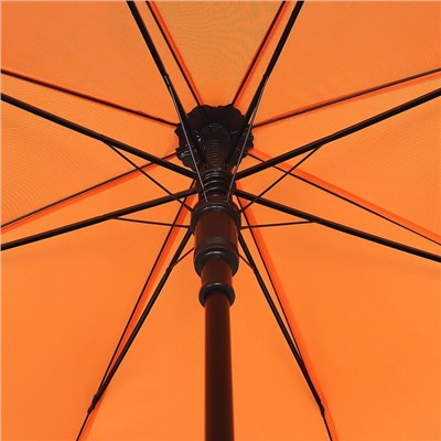 Зонт - трость полуавтоматический «Однотонный», 8 спиц, R = 50 см, цвет оранжевый