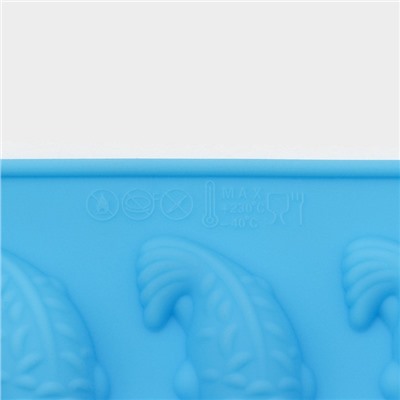 Форма силиконовая для льда и кондитерских украшений Доляна «Золотая рыбка», 22×10×1,8 см, 18 ячеек, цвет МИКС
