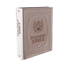 Родословная книга Художественная Свадебная 25х31 см белая экокожа