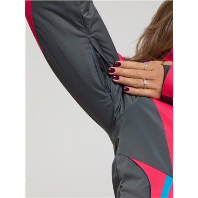 Горнолыжная куртка женская розового цвета 552002R