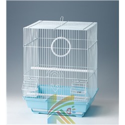 Клетка для мелких птиц 34,5×28×45,5см прямая крыша цвет в ассортименте (10) 89202 ВЫВОД