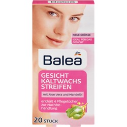 Balea (Балеа) Kaltwachsstreifen Gesicht Холодные полосы воска	 для лица, 20 шт