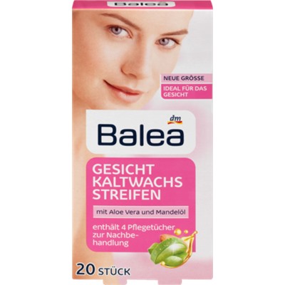Balea (Балеа) Kaltwachsstreifen Gesicht Холодные полосы воска	 для лица, 20 шт