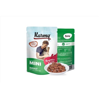 Karmy для собак Mini Adult Индейка в соусе, 80 гр. х 2 шт.