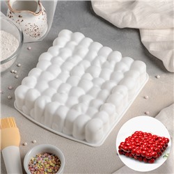 Форма силиконовая для муссовых десертов и выпечки Доляна «Пузыри», 18,5×4,5 см, цвет белый