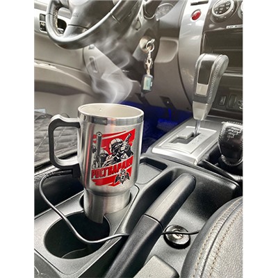 Нержавеющая термокружка в машину «Росгвардия» – подогреет чай или кофе прямо в машине №62