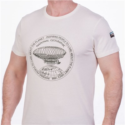 Белая футболка с принтом  (National Geographic Society, США) №107а ОСТАТКИ СЛАДКИ!!!!