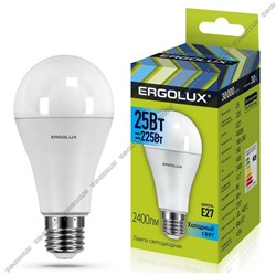 Ergolux-ЛОН E27 25Вт,холодн.4500К,светов.поток 240