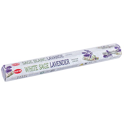 Благовоние HEM Белый Шалфей Лаванда White Sage Lavender шестигранник упаковка 6 шт