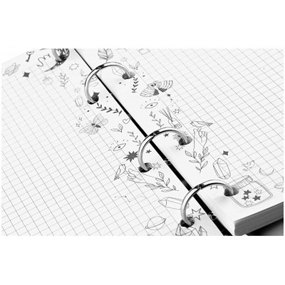 Сменный блок 80л. DESIGNER GRAPH, белый с дизайнерскими полями в серую клетку, офсет 70г/м2, серия M