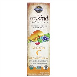 Garden of Life, MyKind Organics, спрей с органическим витамином C, вкус апельсина и мандарина, 58 мл (2 жидкие унции)