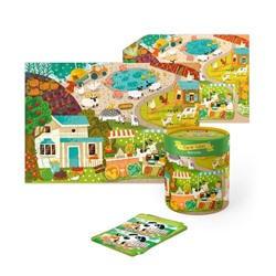 Игровой набор "Приключения на ферме": пазл 50 эл. и карточки с заданиями
