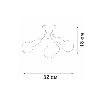 Люстра VITALUCE V3927 12 кв.м, 32 см 12 кв.м., 32x18x32 см, E27