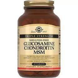 Solgar Glucosamine Chondroitin Msm - Комплекс Глюкозамина и Хондроитина в таблетках, 60 шт
