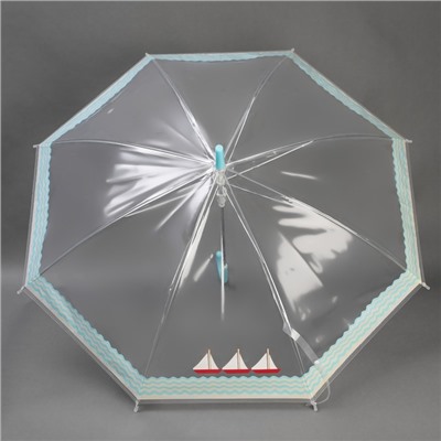 Зонт - трость полуавтоматический «Sea», 8 спиц, R = 47 см, цвет МИКС