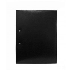 Папка адресная А4 (пухлая) бумвинил, корешок 20 мм жёсткий, с прижимом для бумаг, чёрная