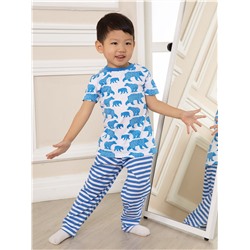 Пижама: Футболка, брюки "Пижамы 2021" для мальчика (2771152)