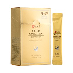 Маска для лица антивозрастная ночная с коллагеном и золотом SNP Gold Collagen Sleeping Pack
