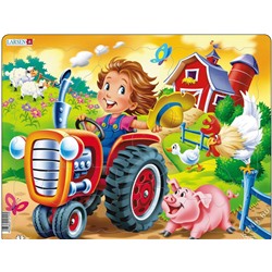 Пазл Larsen «Дети на ферме: Трактор», 15 эл. BM7