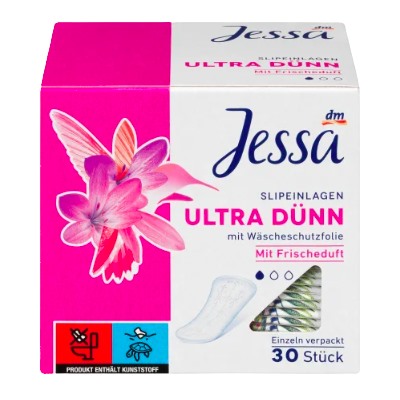 Jessa Slipeinlagen Ultra Dünn 30 St, Джесса Прокладки ежедневные ультратонкие со свежим ароматом 30 шт