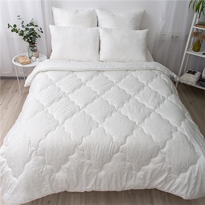 Одеяло Стандарт искусственный лебяжий пух 300 гр, 1,5 спальный, поплекс