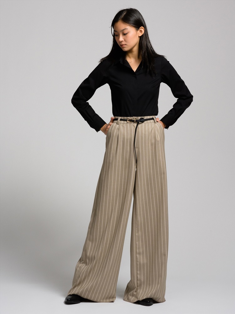 Широкие брюки женские палаццо с чем носить фото