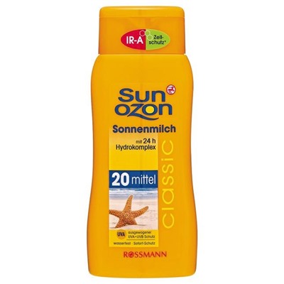 Sunozon classic Sonnenmilch 20 mild Солнцезащитное молочко 200 мл
