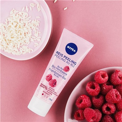 Nivea Reis Peeling Bio Himbeere  Рисовый пилинг органическая малина