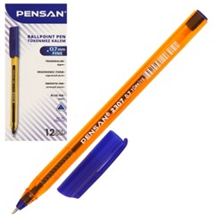 Ручка шариковая синяя 0,7мм Honey Triangle, трёхгранный корпус, игольчатый узел,