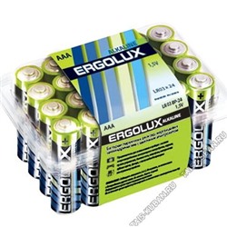 Бат. ERGOLUX "Alkaline" LR03-24шт.мизинчик, в плас