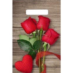 Пакет полиэтиленовый "Свежие розы" (30см х 20см) 10шт
