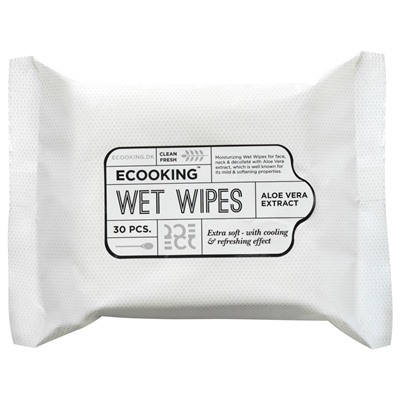 Ecooking Wet Wipes Gesichtsreinigungstuch Reinigung, 30 шт.