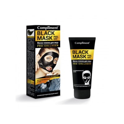 Комплимент No Problem "Угольная Серия" BLACK MASK маска-пленка д/лица от прыщей и черных точек,80мл