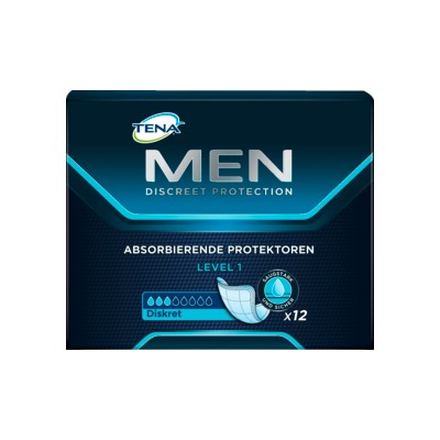 Tena Men Achtive Fit Absorbierende Protektoren Einlagen Level 1 Впитывающие урологические прокладки для мужчин, 12 шт