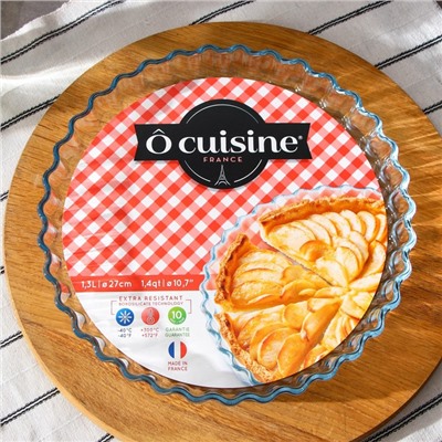 Форма круглая для запекания и выпечки из жаропрочного стекла O Cuisine, 1,3 л, d=27 см